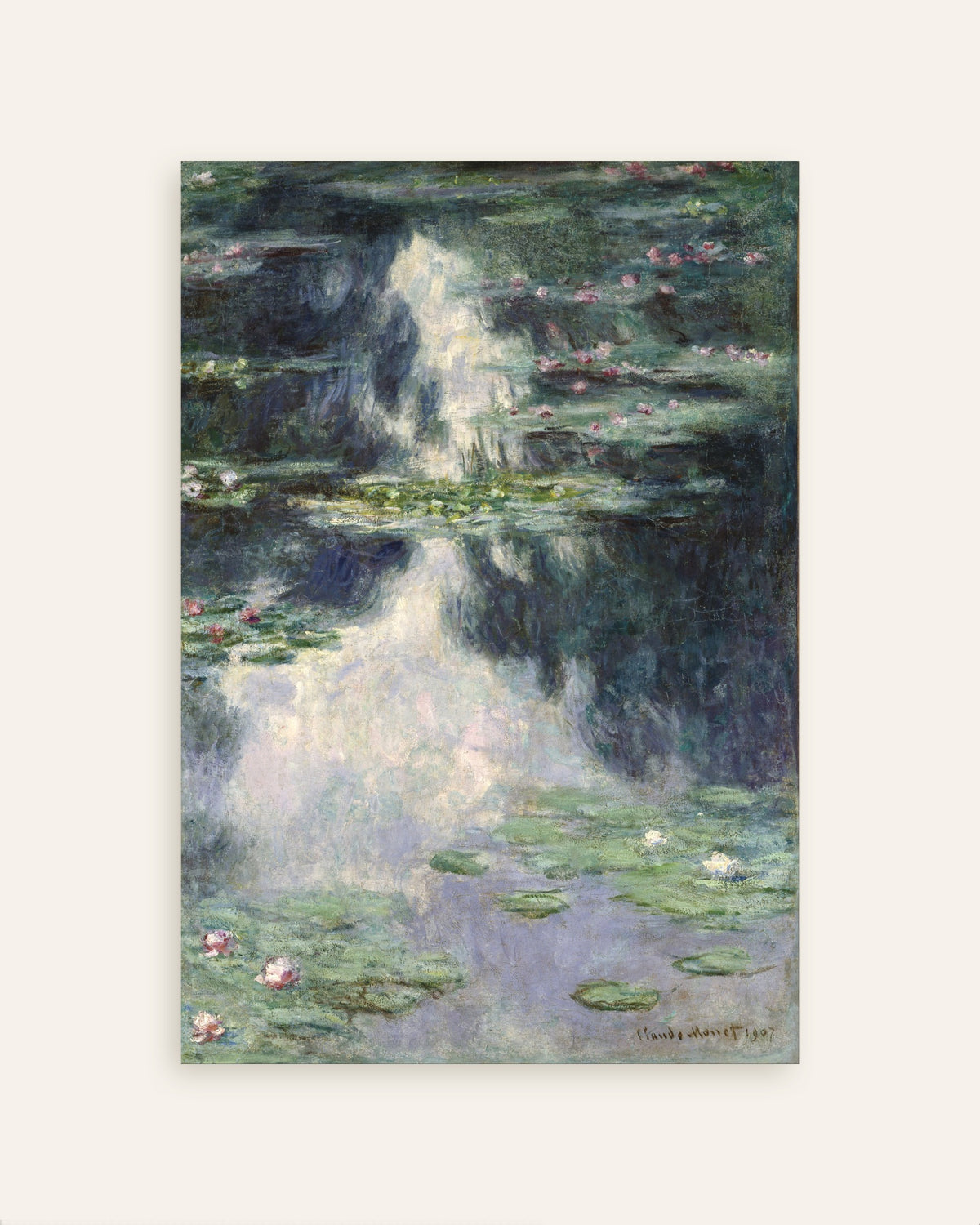 Poster Stagno con ninfee (1907) di Claude Monet, miniatura