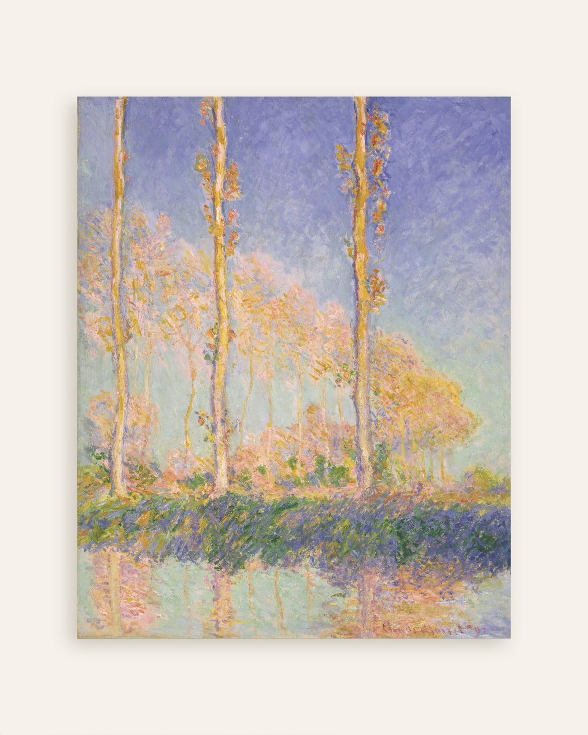 Poster Pioppi (1891) di Claude Monet, miniatura