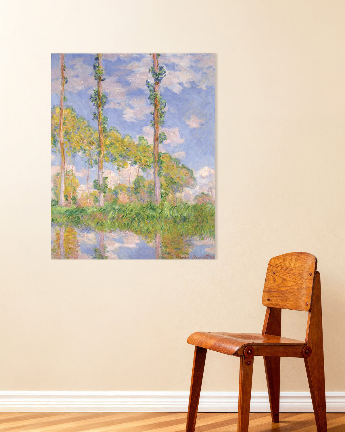 Poster Pioppi al sole (1891) di Claude Monet