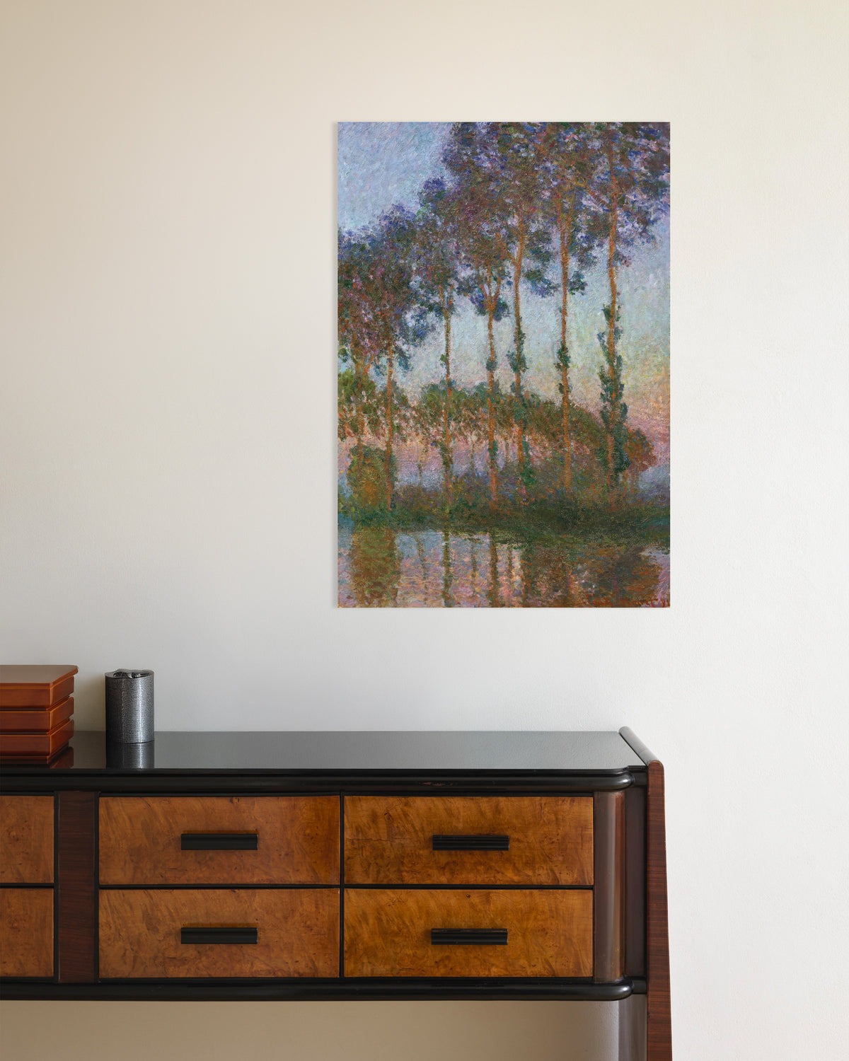 Poster Pioppi sulle rive dell'Epte, crepuscolo (1891) di Claude Monet