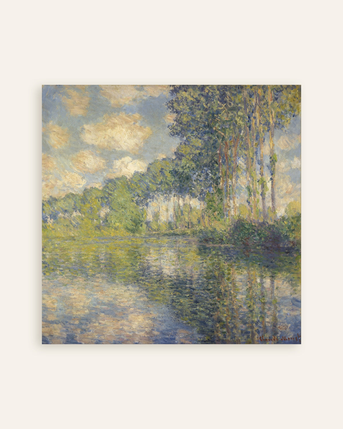 Poster Pioppi sull'Epte (1891) di Claude Monet, miniatura