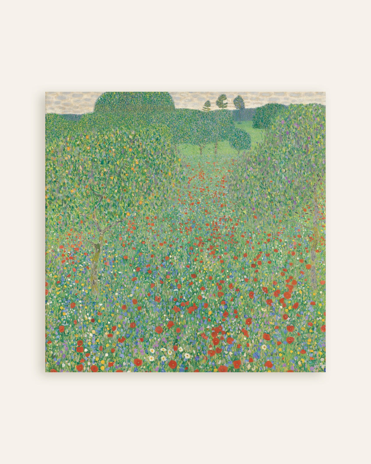 Poster Campo di papaveri (1907) di Gustav Klimt, miniatura