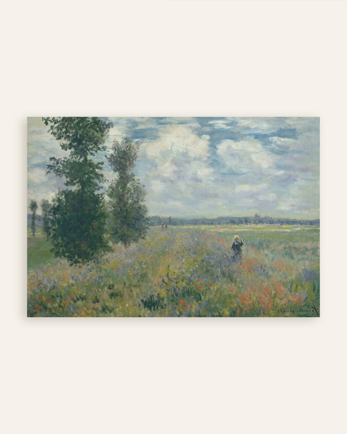 Poster Campi di papaveri vicino ad Argenteuil (1875) di Claude Monet, miniatura