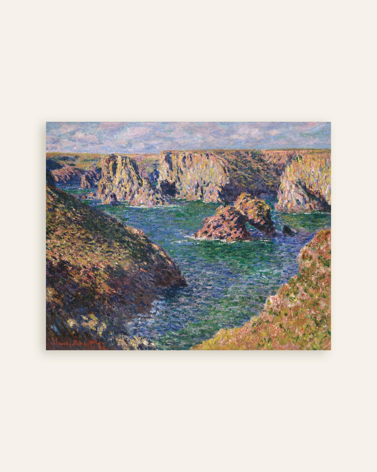 Poster Port-Domois, Belle-Île (1887) di Claude Monet, miniatura