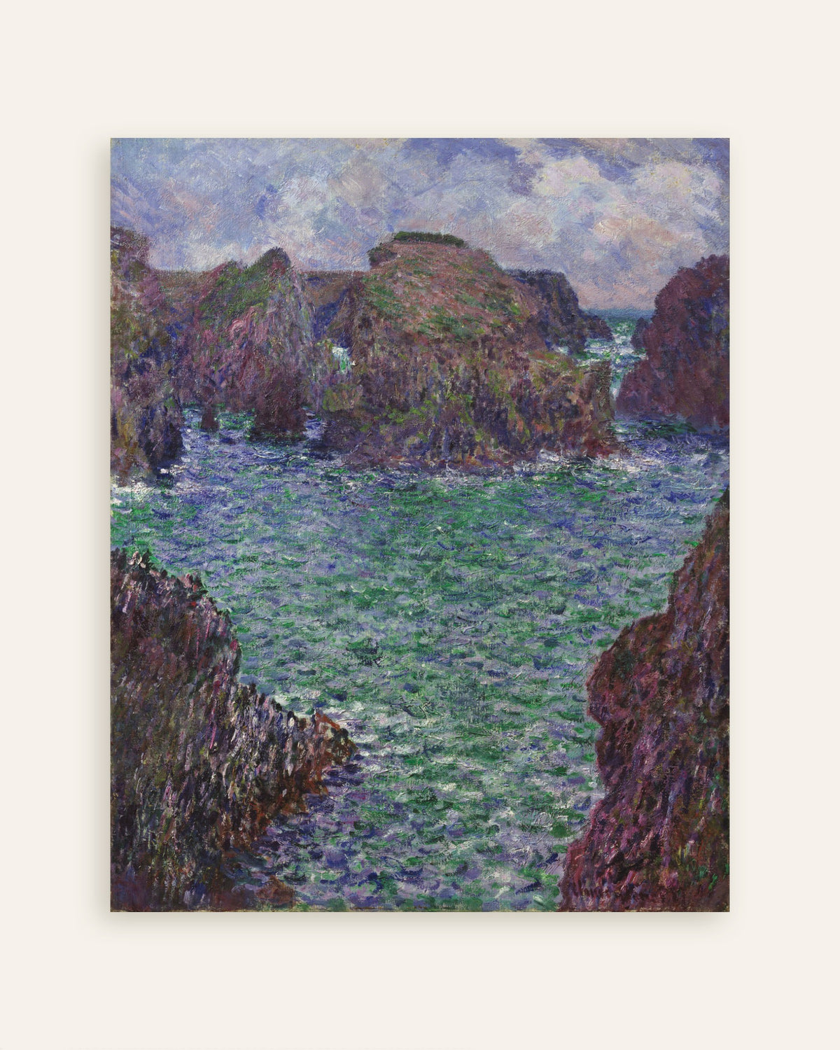 Poster Port-Goulphar, Belle-Île (1887) di Claude Monet, miniatura