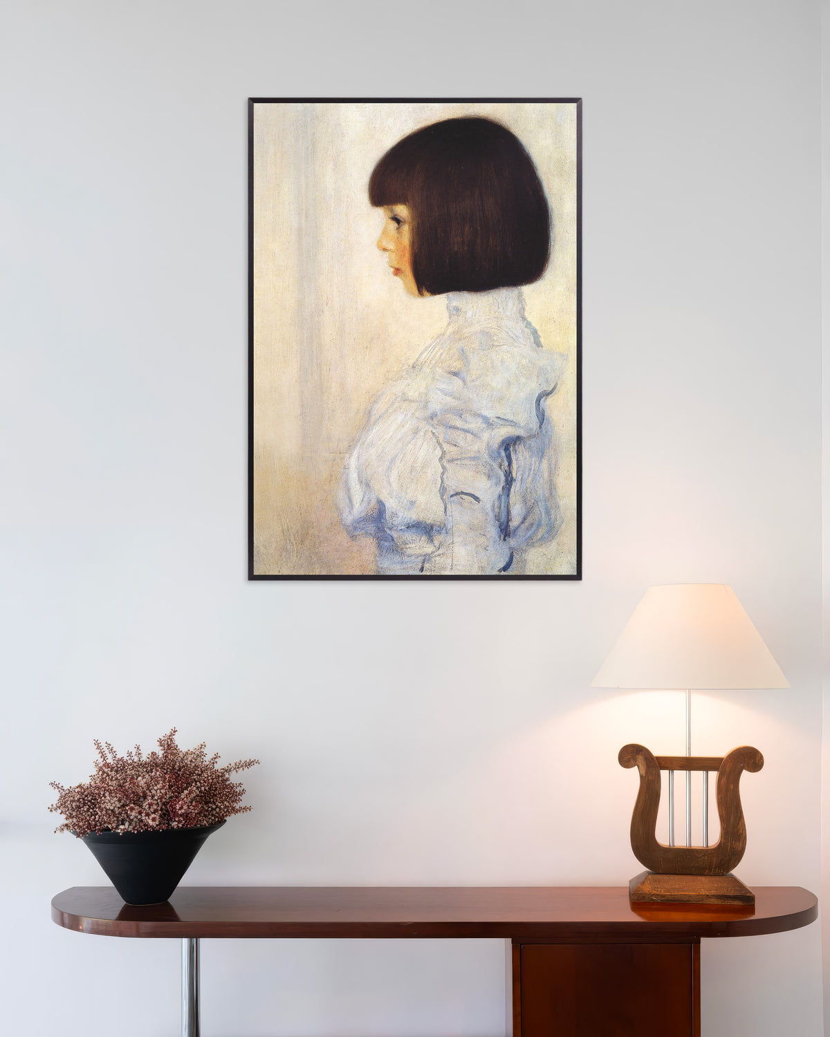 Poster Ritratto di Helene Klimt (1898) di Gustav Klimt con cornice in metallo