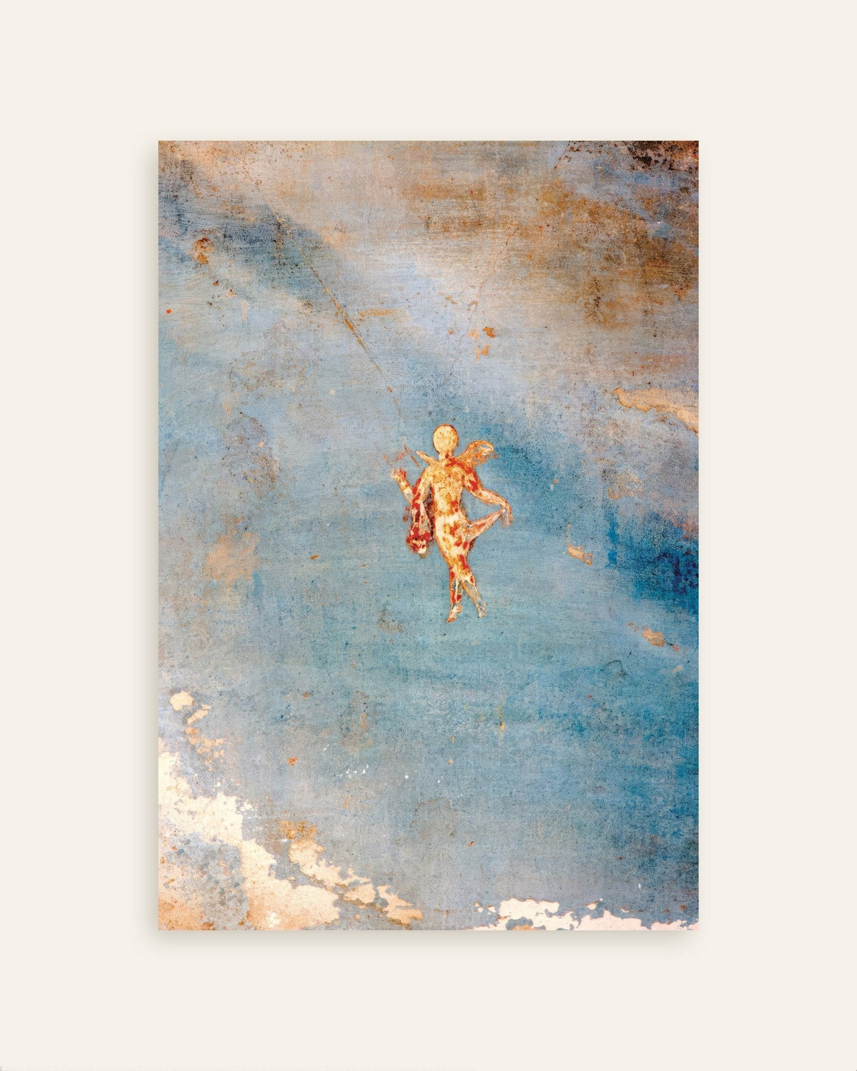 Poster dell'affresco di Psiche su fondo blu, Casa di Venere a Pompei