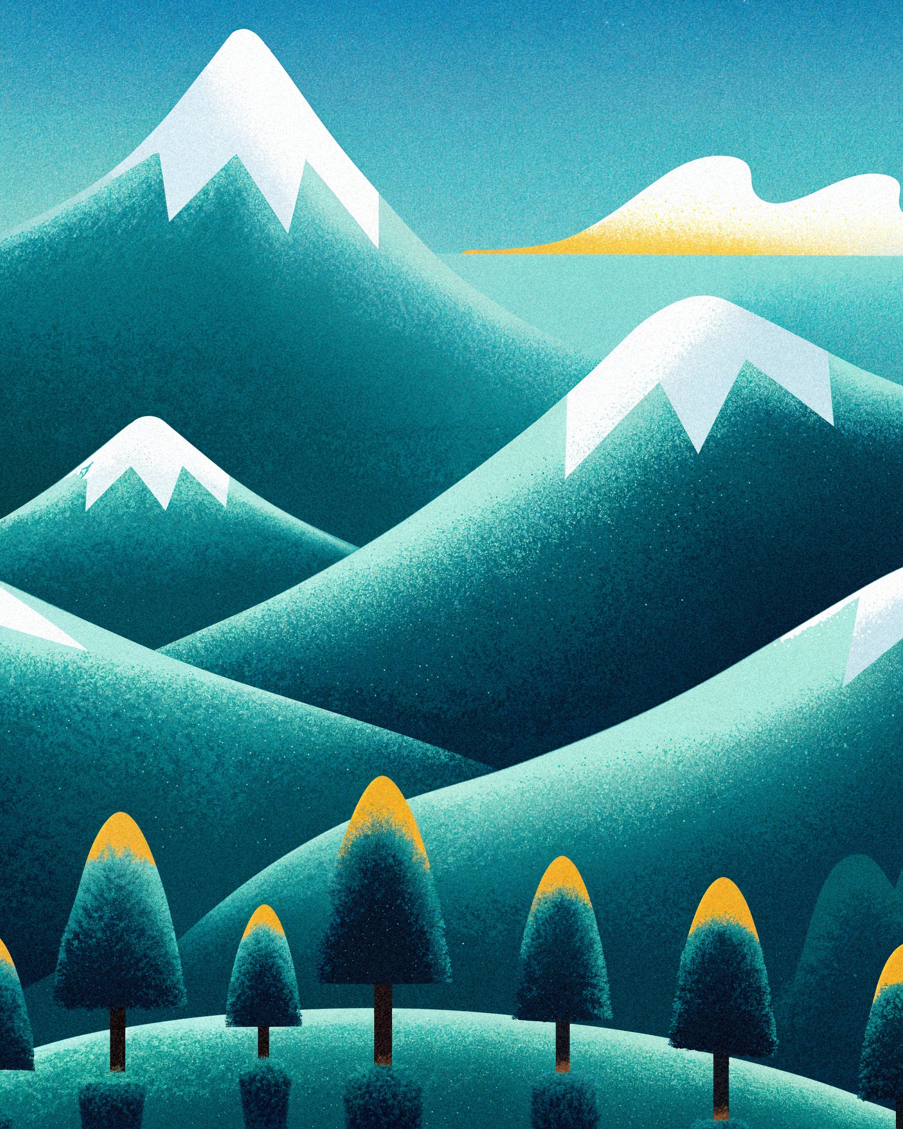 Le Piramidi – Poster Montagna Minimalista