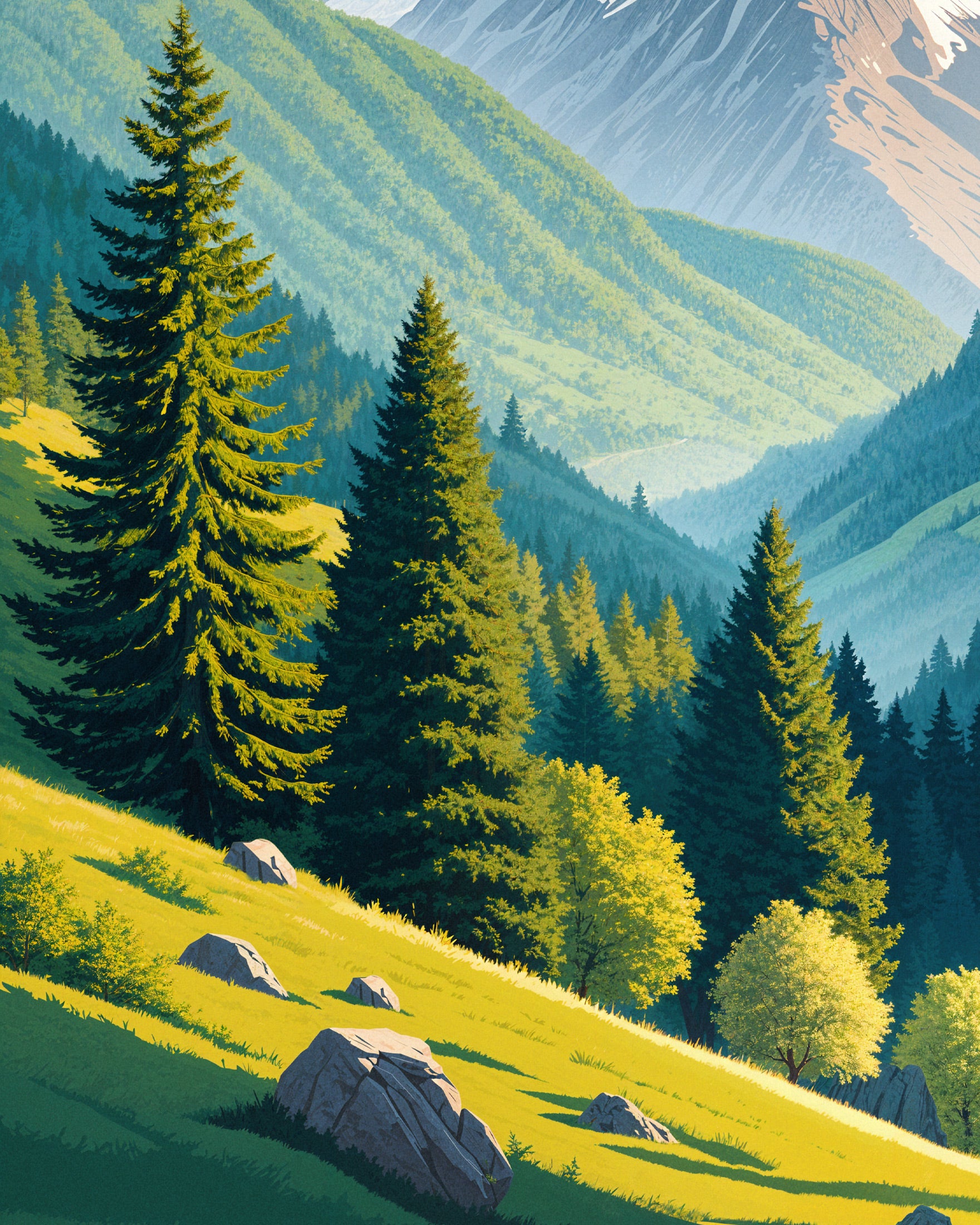 Le Pyrénées – Poster Paesaggistico di Montagna