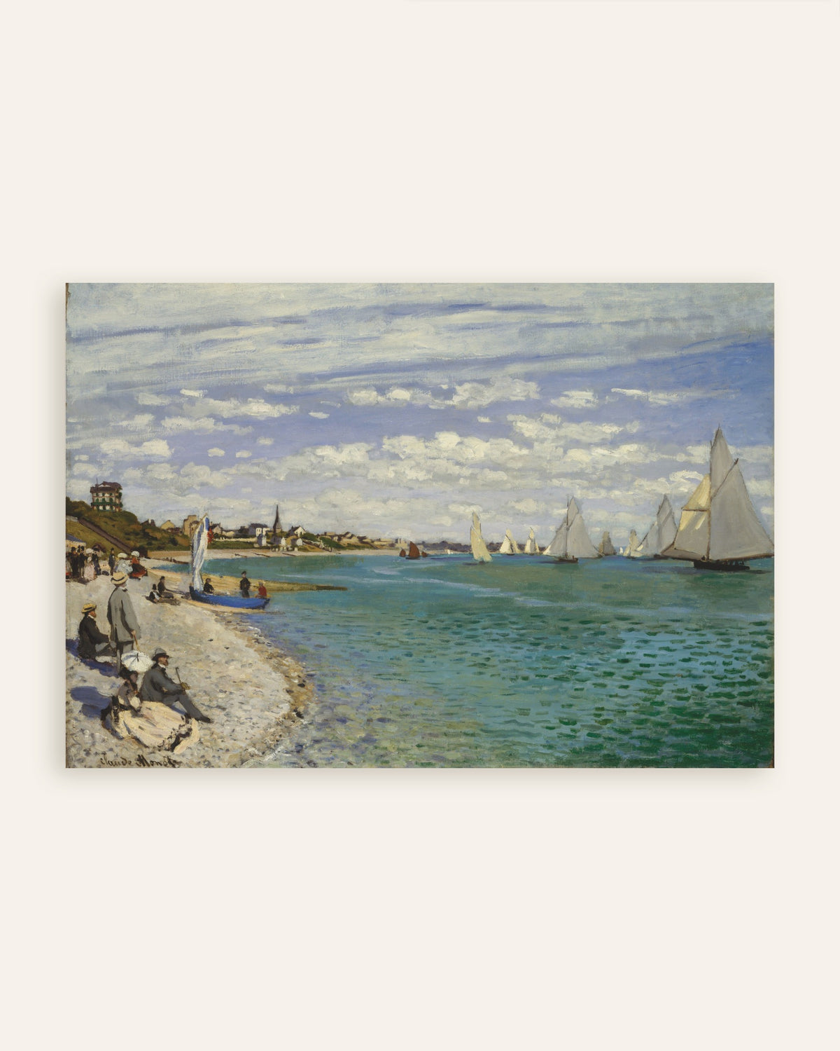 Poster Regata a Sainte-Adresse (1867) di Claude Monet, miniatura
