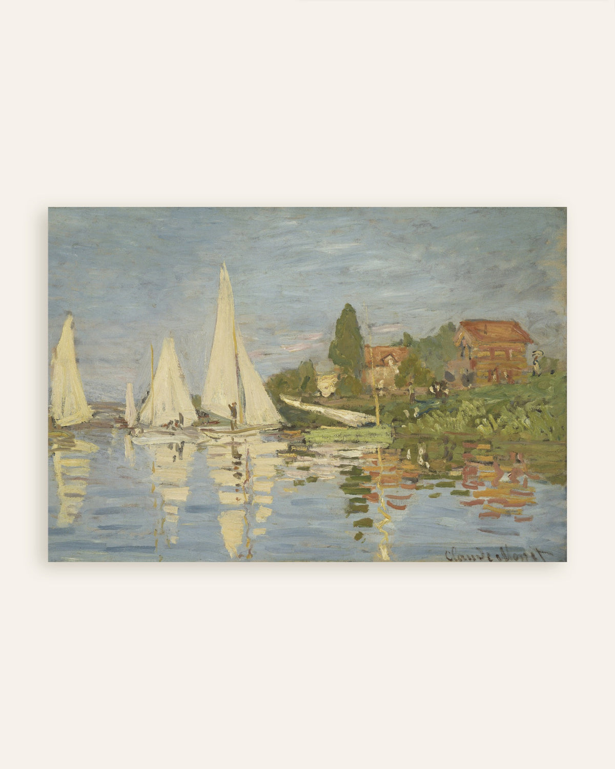 Poster Regate ad Argenteuil (circa 1872) di Claude Monet, miniatura