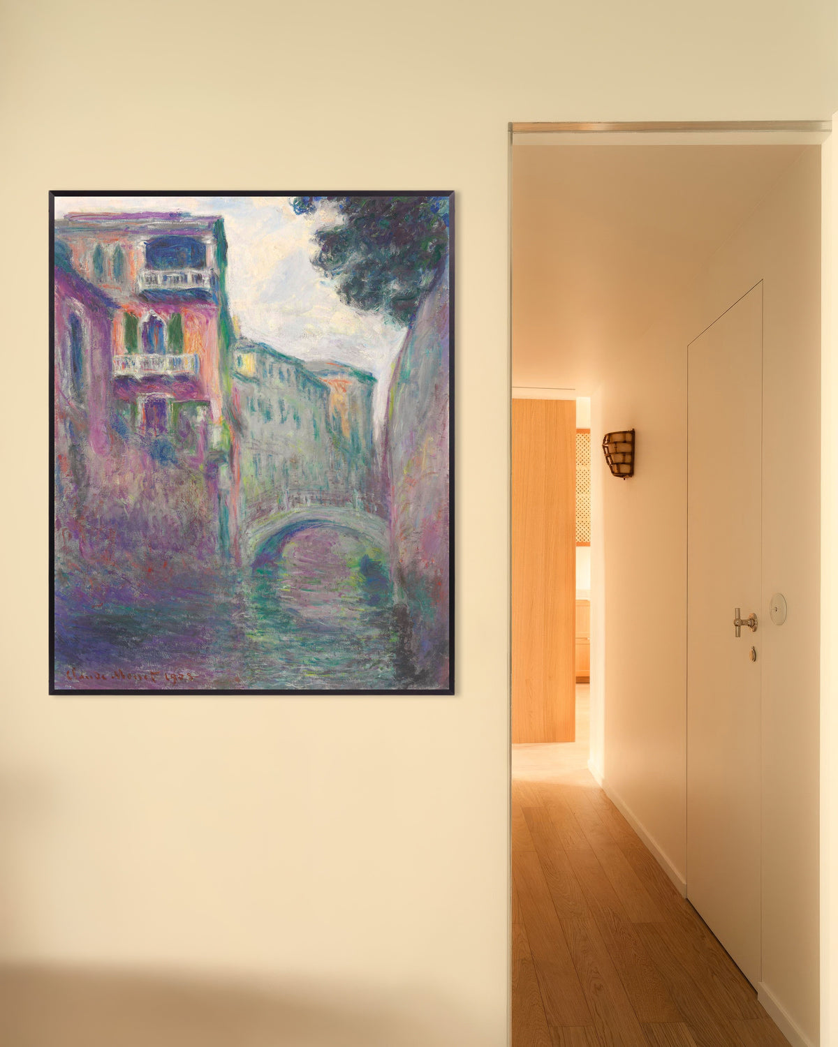 Poster Rio della Salute (1908) di Claude Monet con cornice in metallo