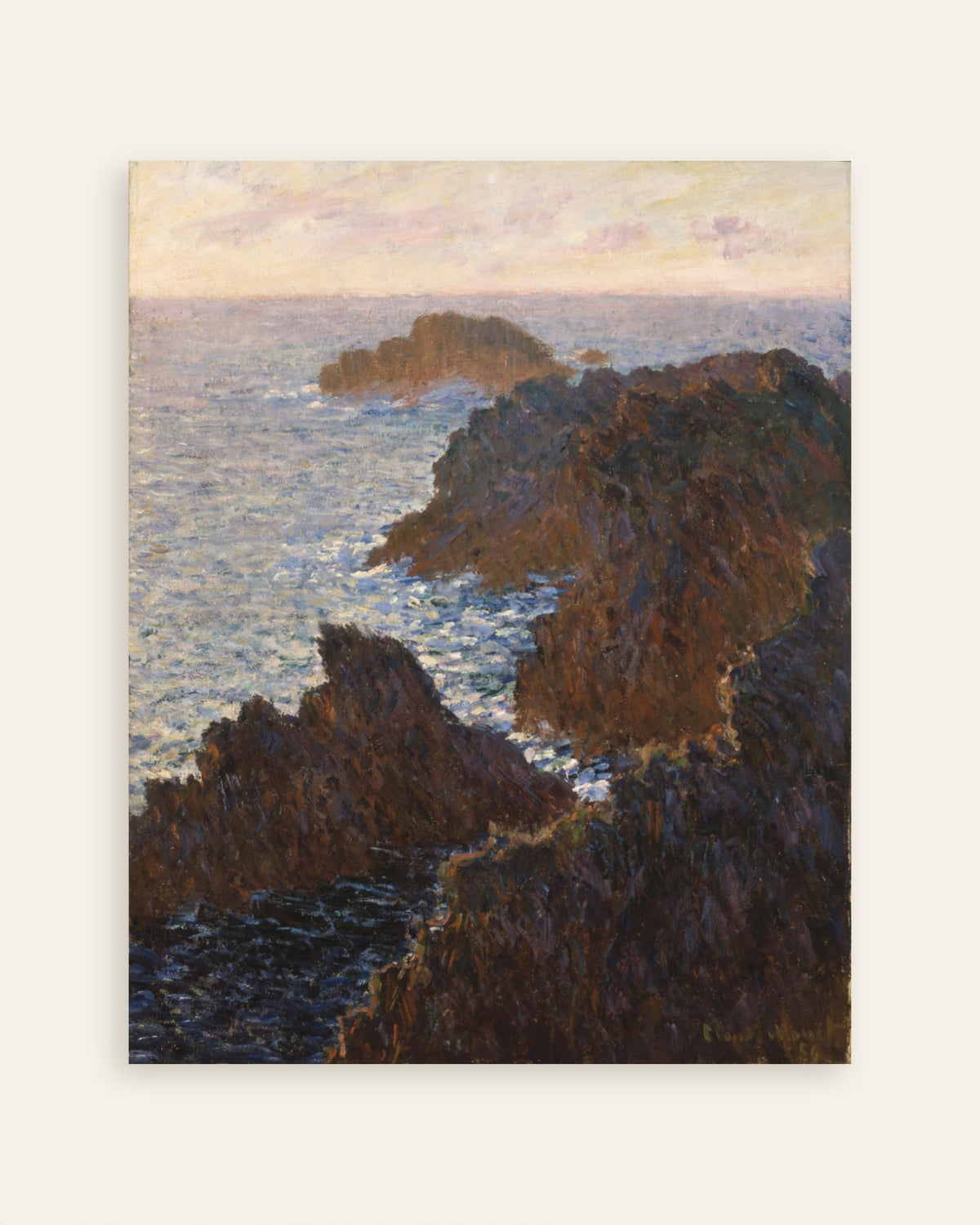 Poster Scogli a Belle-Île, Port-Domois (1886) di Claude Monet, miniatura