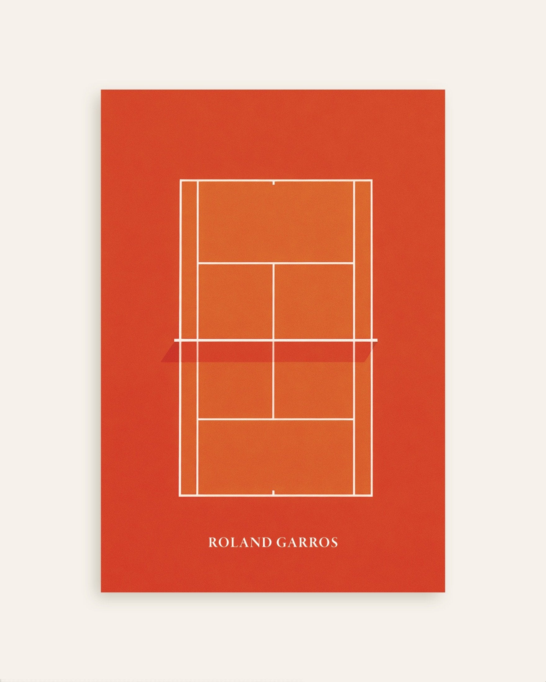 Poster of Roland Garros poster – Clay court tennis art print, thumbnail