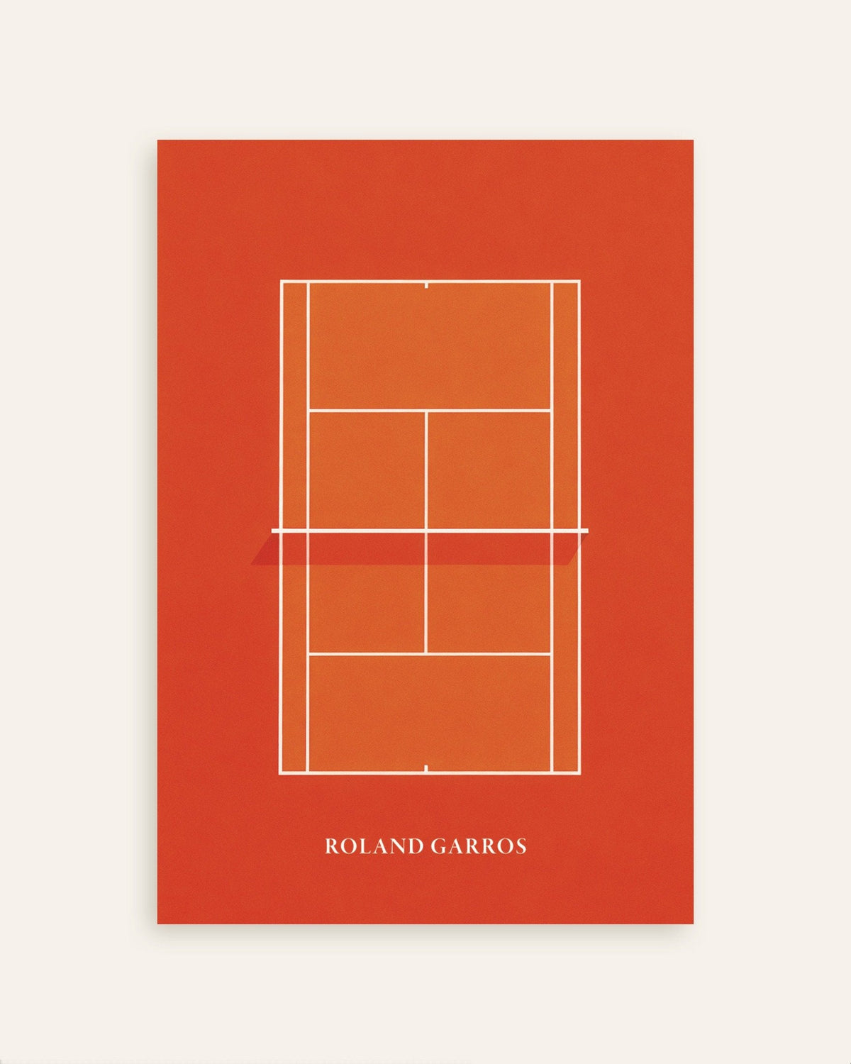 Poster Roland Garros: tennis sul campo in terra battuta, miniatura