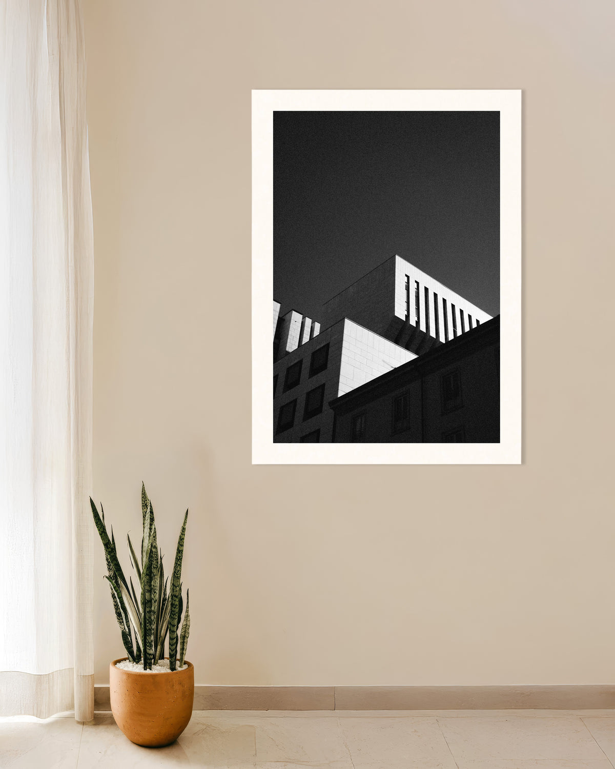 Poster «Tetti contro un cielo scuro»