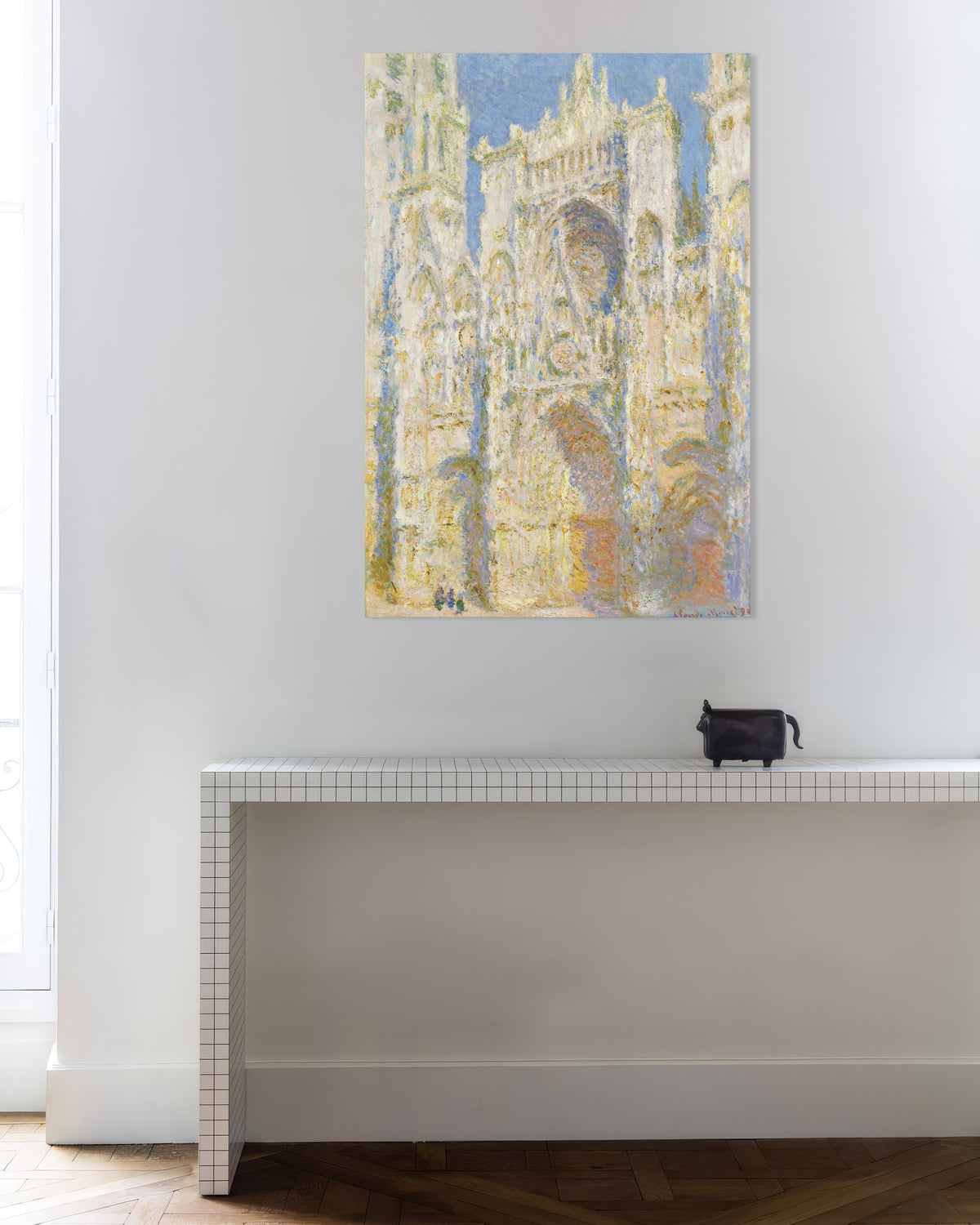 Poster La cattedrale di Rouen, facciata ovest, pieno sole (1894) di Claude Monet