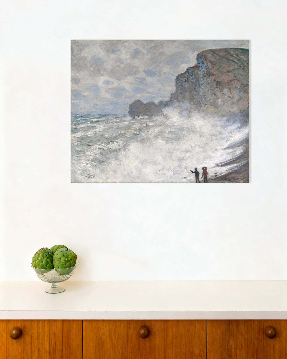 Poster Burrasca a Étretat (1883) di Claude Monet