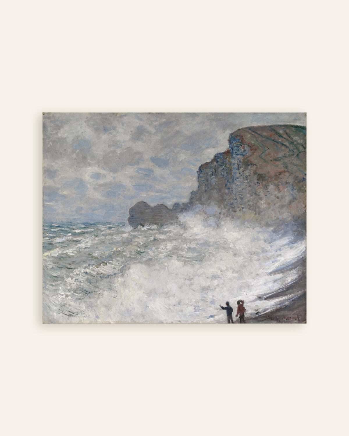 Poster Burrasca a Étretat (1883) di Claude Monet, miniatura