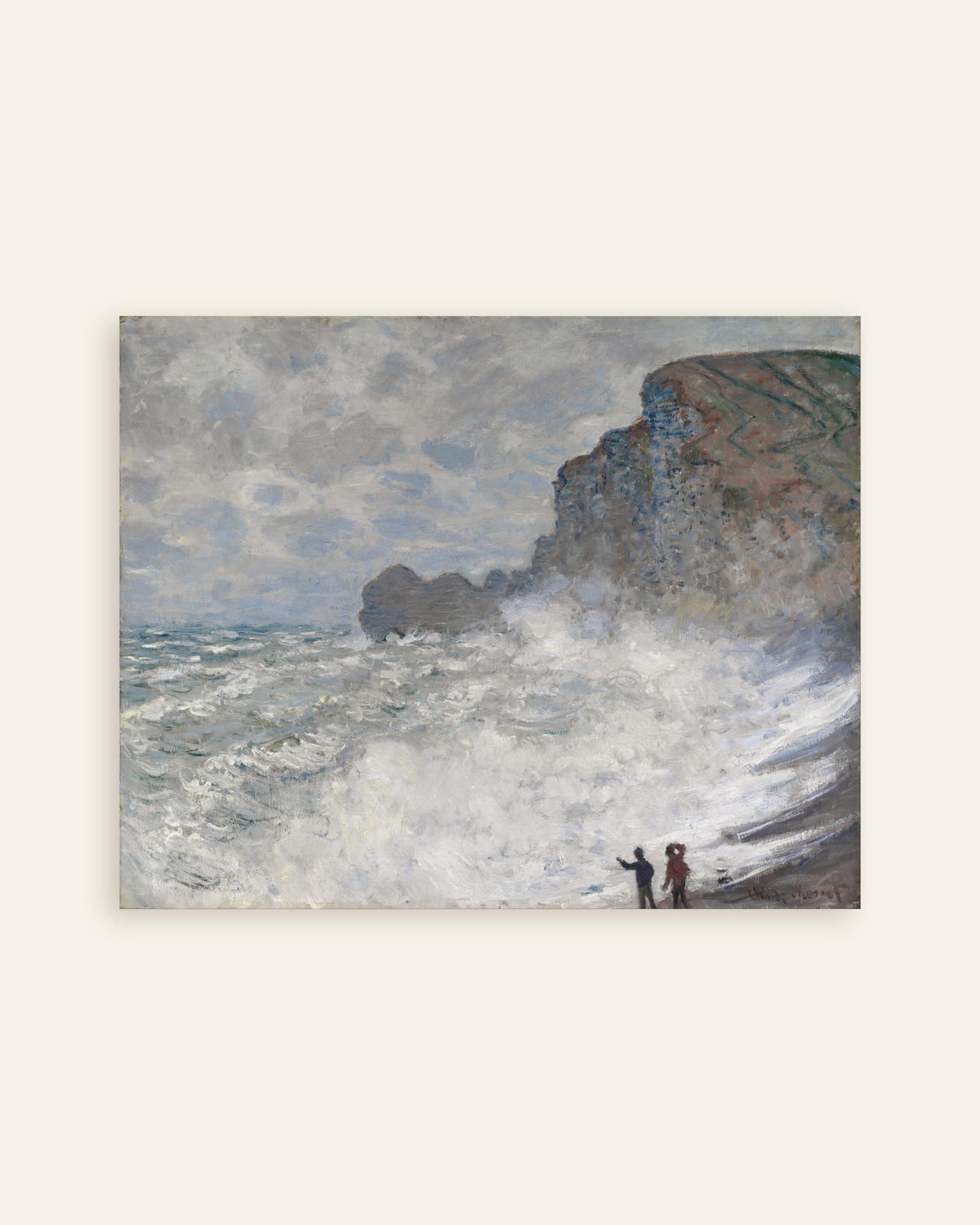 Poster Burrasca a Étretat (1883) di Claude Monet, miniatura