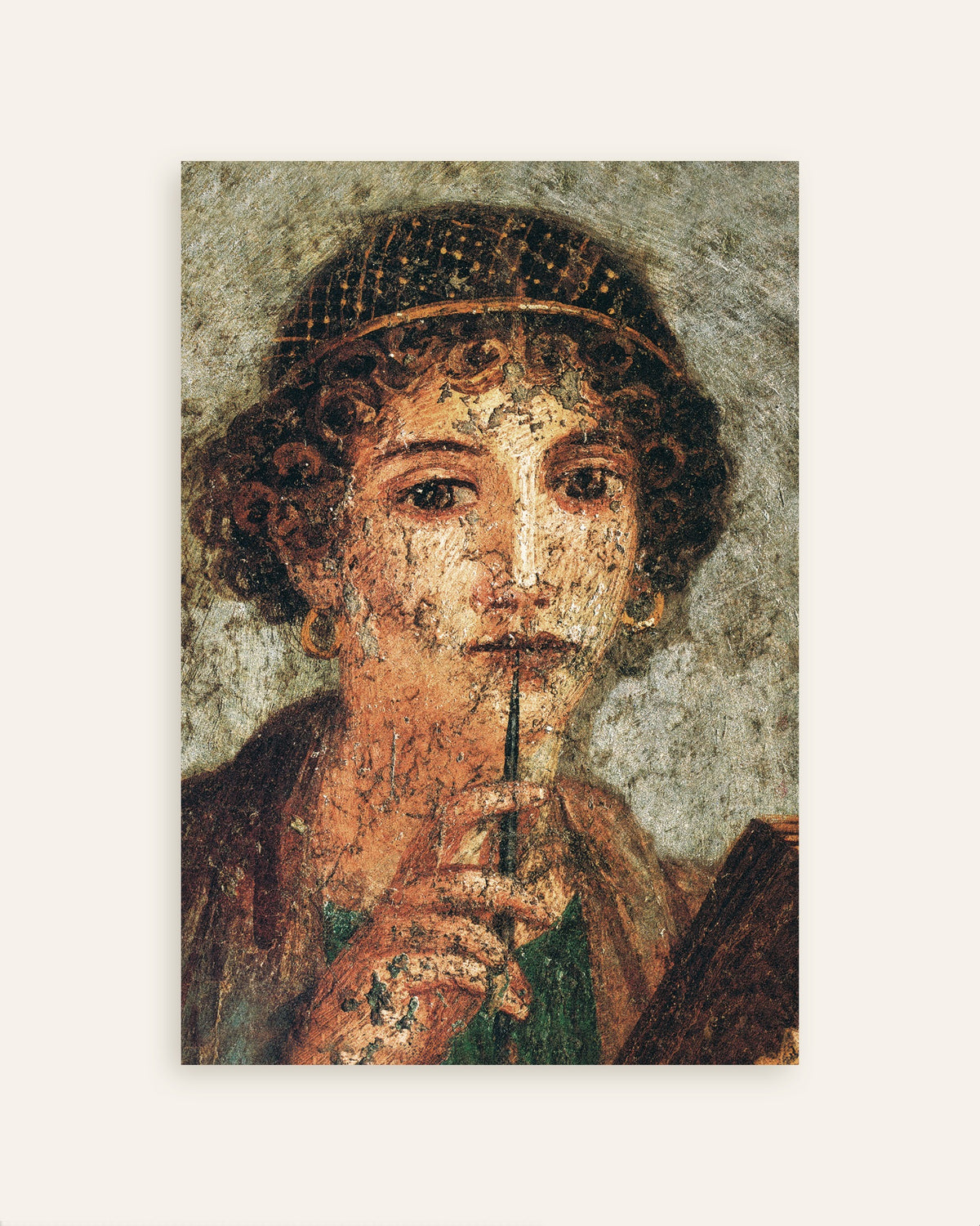 Poster dettaglio dell’affresco di Saffo, miniatura