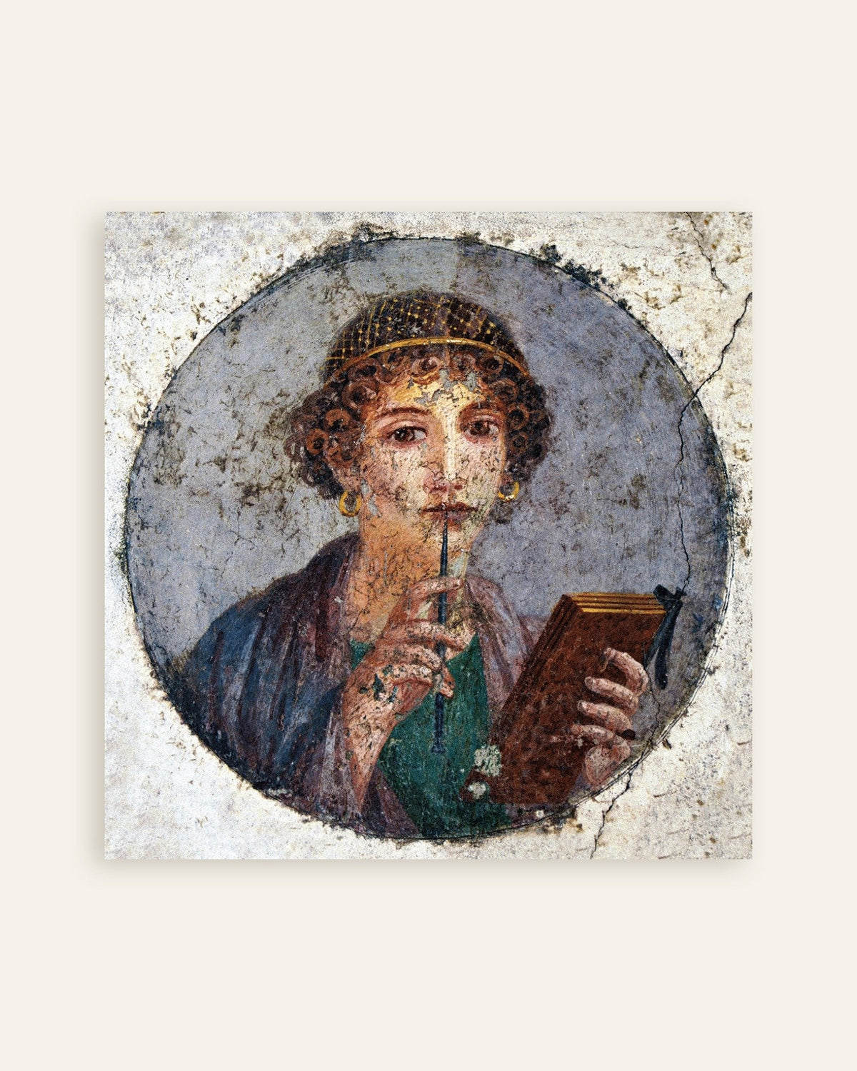 Poster dell'affresco di Saffo da Pompei