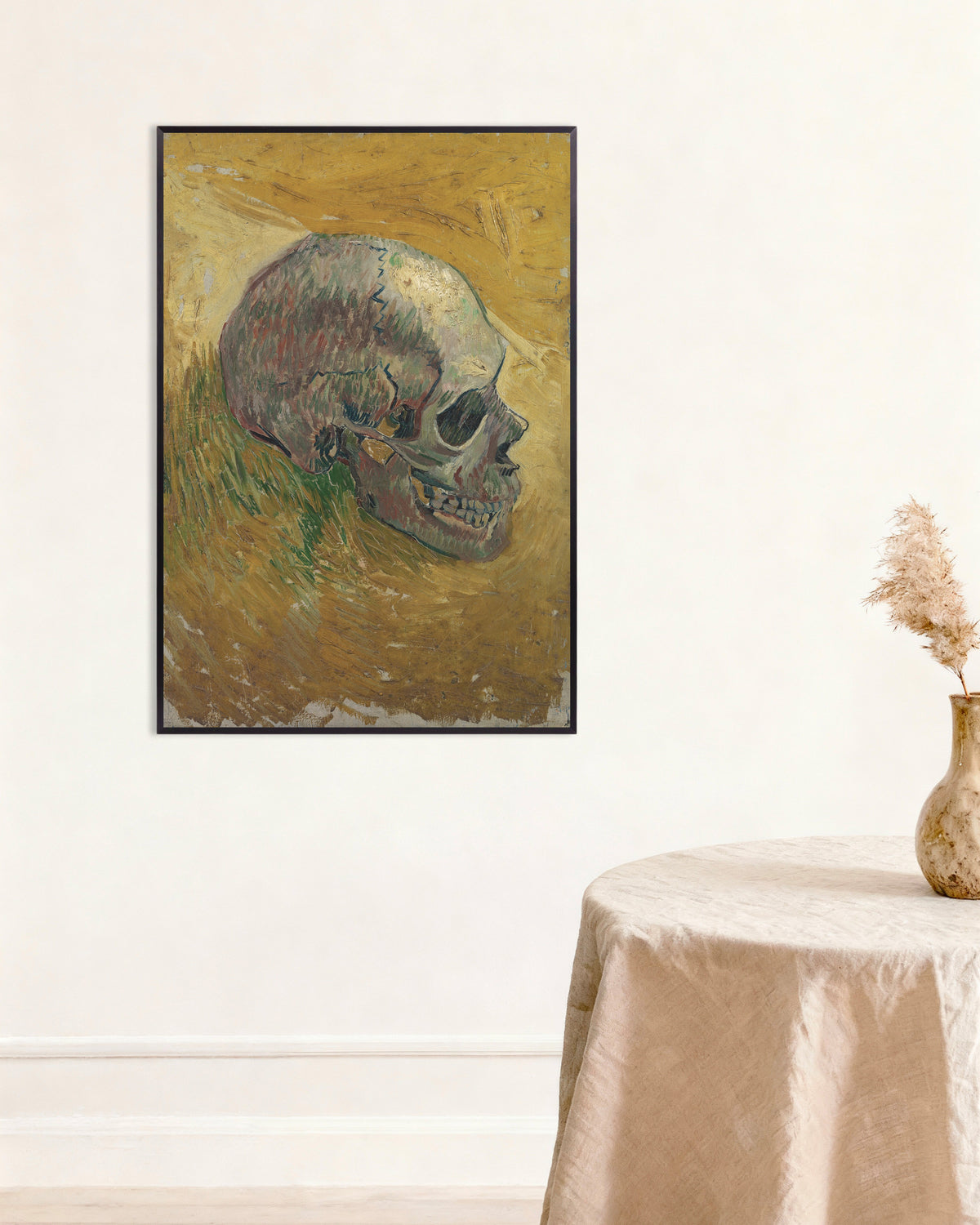 Poster di Teschio (1887) di Vincent van Gogh, con cornice in metallo