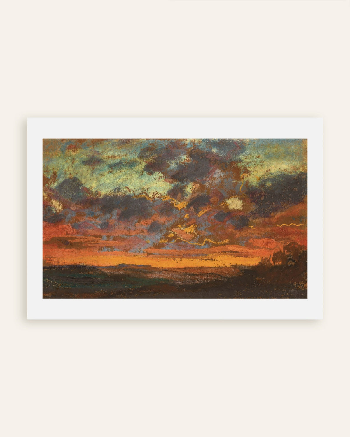 Poster Tramonto (circa 1868) di Claude Monet, miniatura