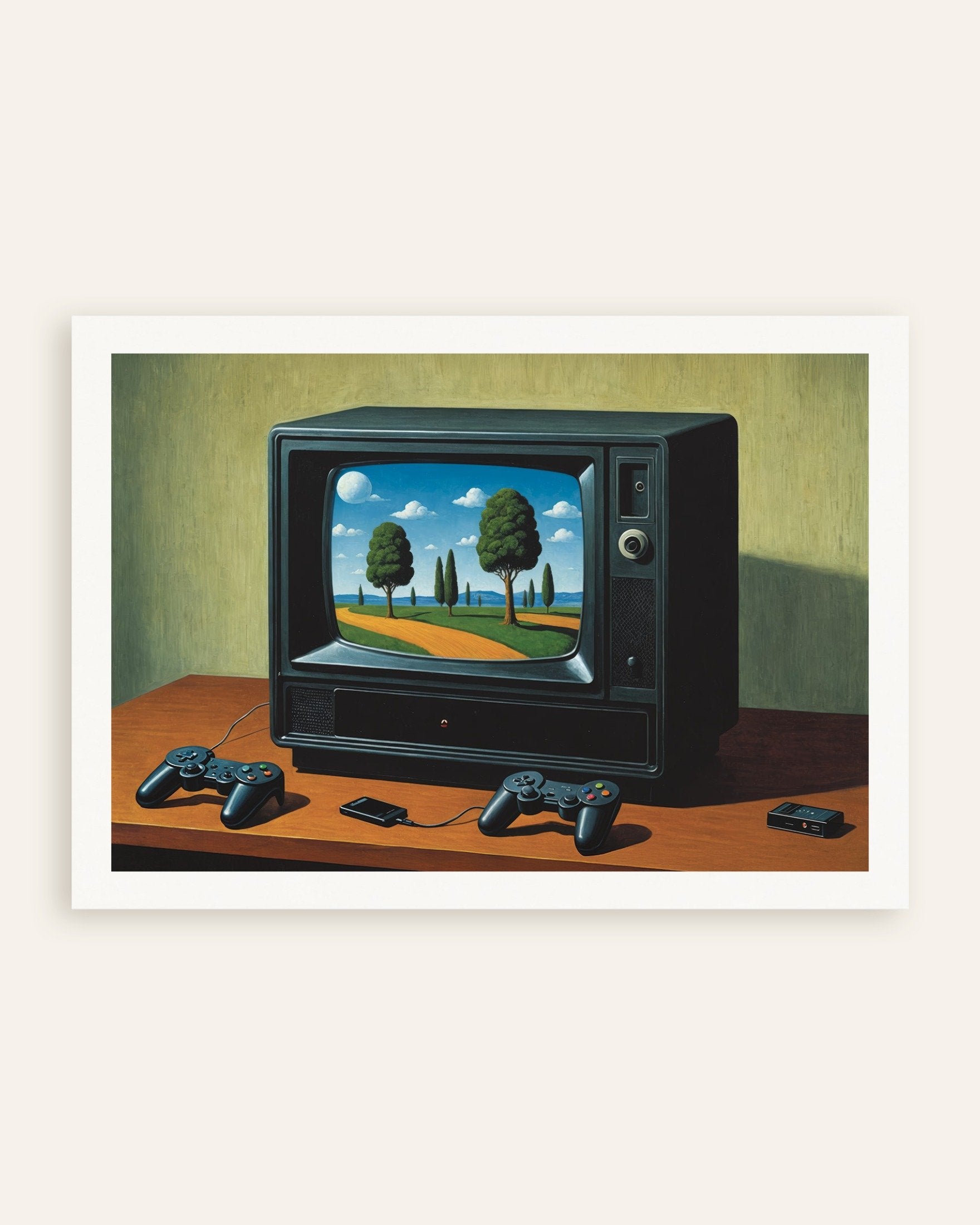 Poster of Surrealist painting game setup poster, thumbnail