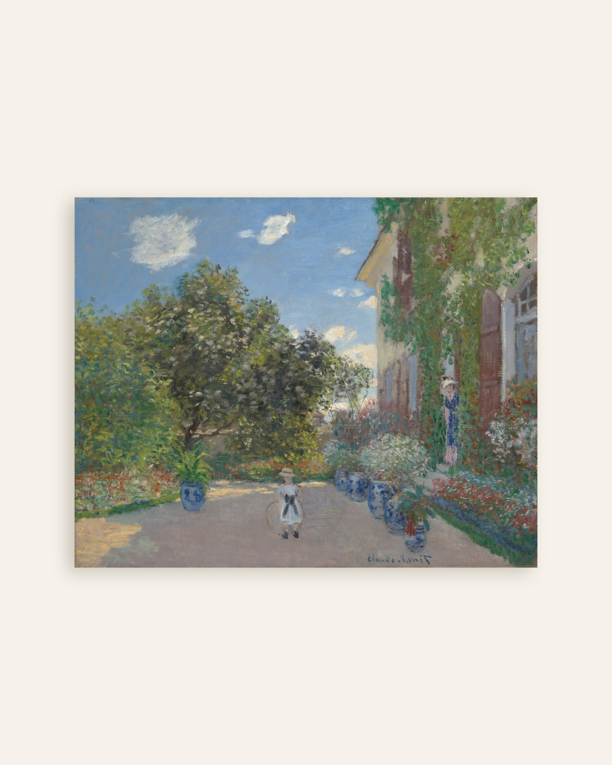 Poster La casa dell'artista ad Argenteuil (1873) di Claude Monet, miniatura