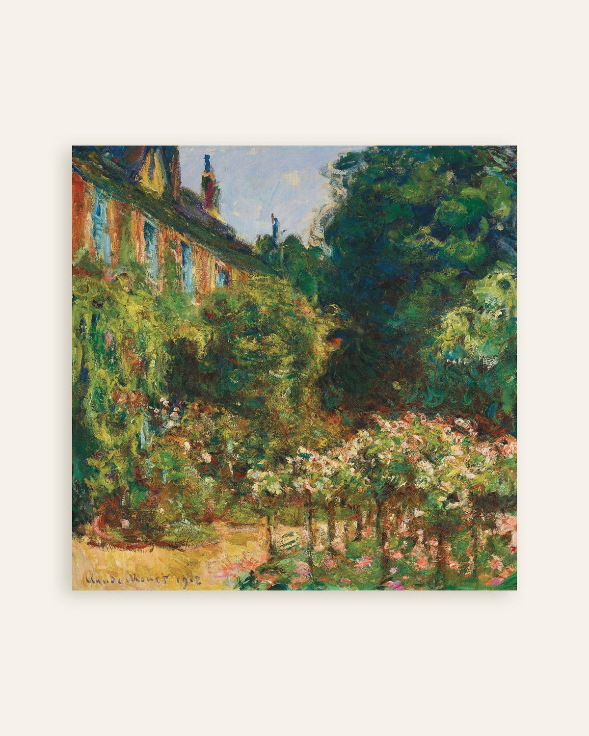 Poster La casa dell'artista a Giverny (1912) di Claude Monet, miniatura