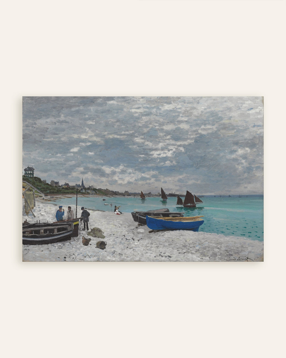 Poster La spiaggia di Sainte-Adresse (1867) di Claude Monet, miniatura