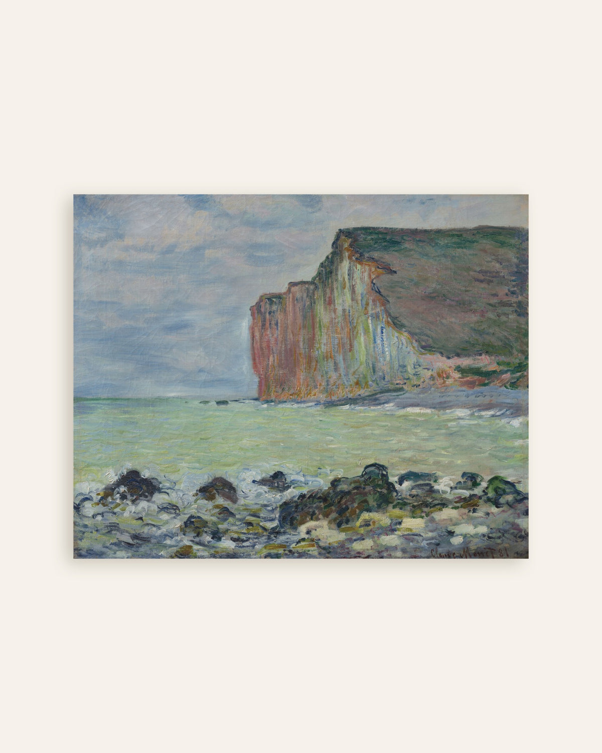 Poster La scogliera delle Petites-Dalles (1881) di Claude Monet, miniatura