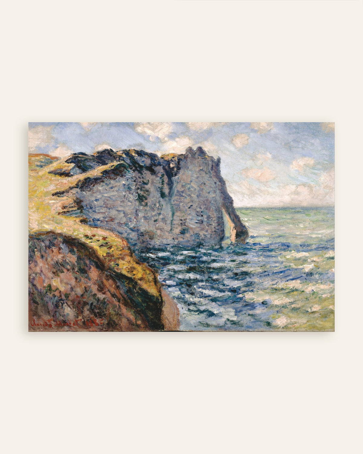 Poster La Falaise d'Aval, Étretat (1885) di Claude Monet, miniatura