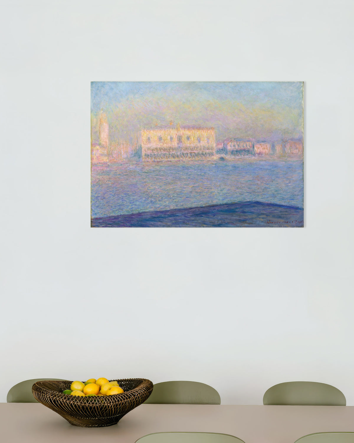 Poster Palazzo Ducale visto da San Giorgio Maggiore (1908) di Claude Monet