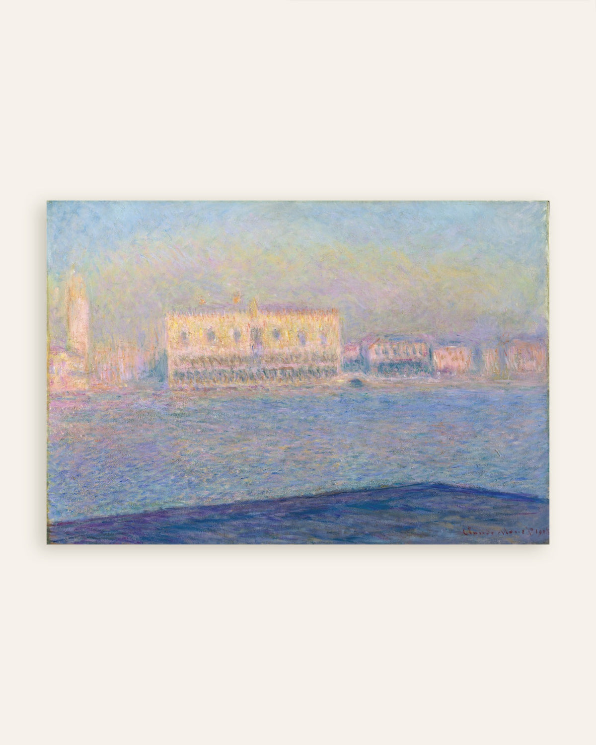 Poster Palazzo Ducale visto da San Giorgio Maggiore (1908) di Claude Monet, miniatura