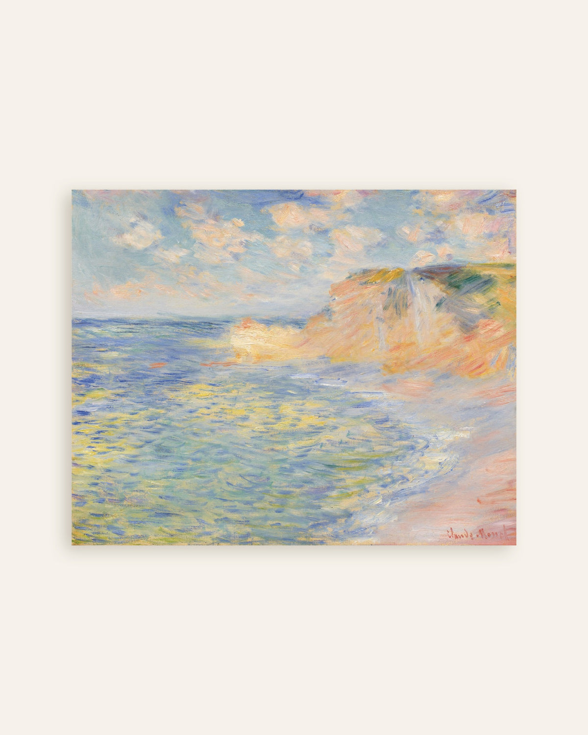 Poster La Falaise d'Amont, Étretat (1885) di Claude Monet, miniatura