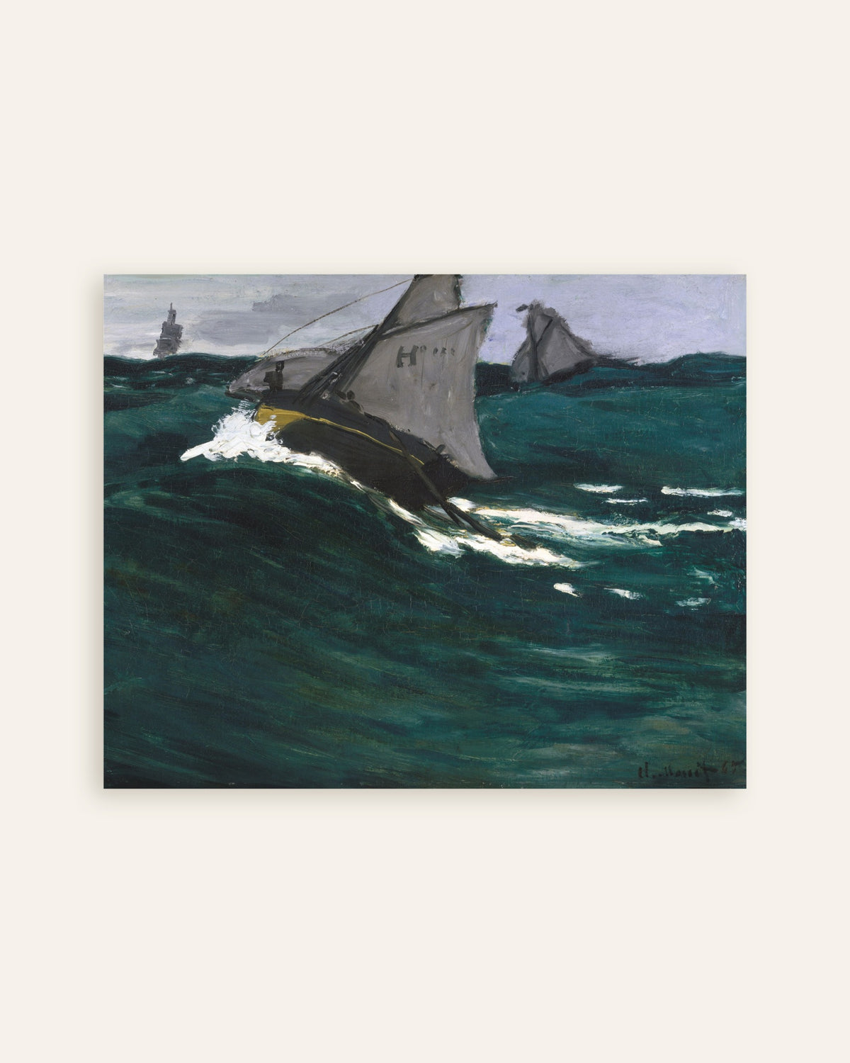 Poster L'onda verde (circa 1866–1867) di Claude Monet, miniatura
