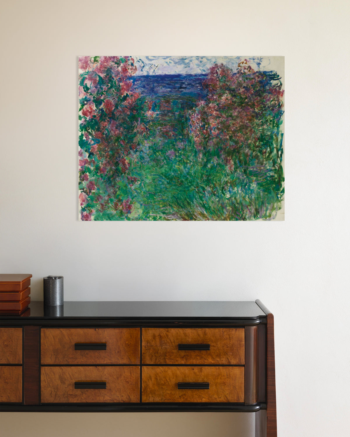 Poster La casa tra le rose (circa 1925) di Claude Monet