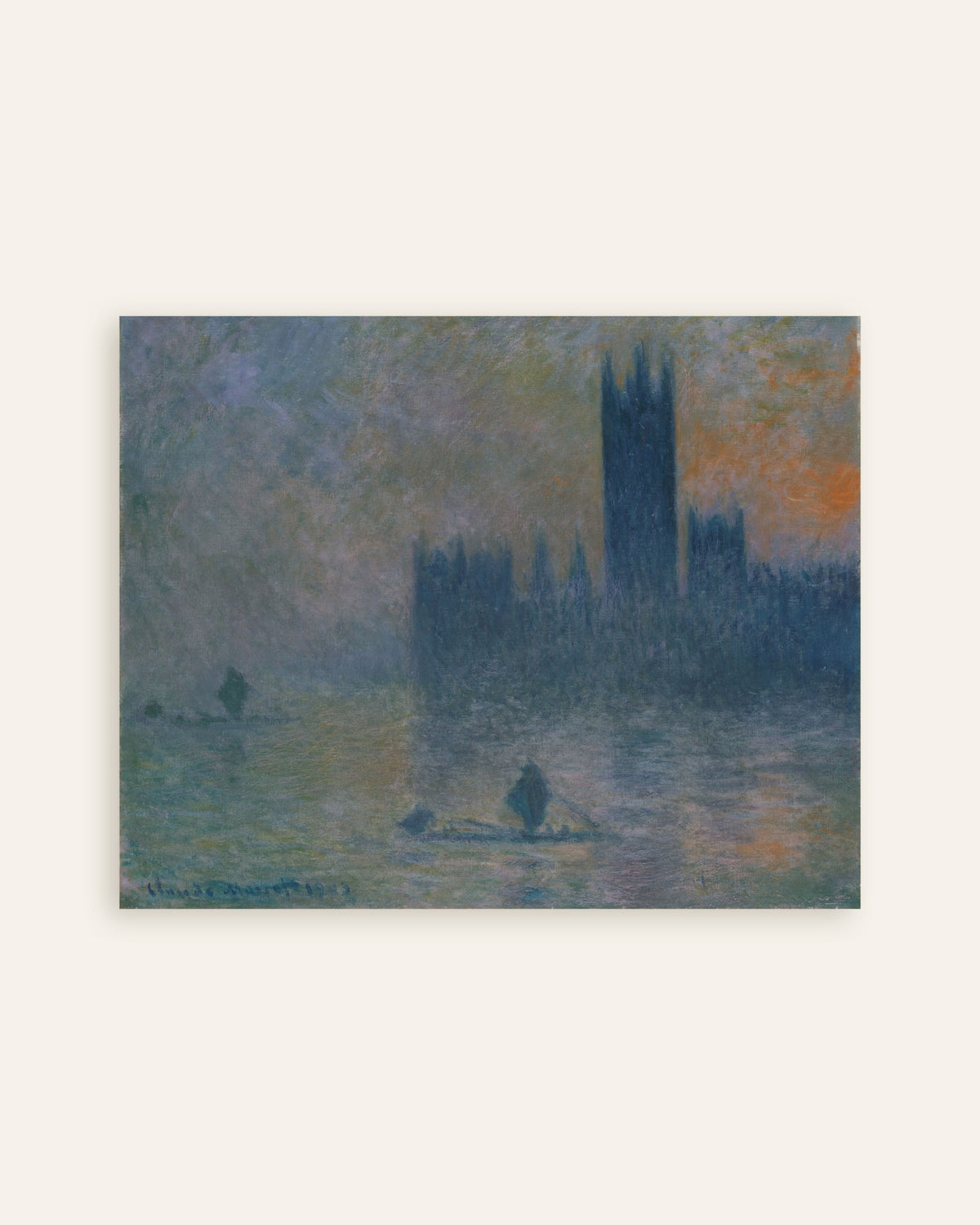 Poster Il Parlamento, effetto nebbia (1903–1904) di Claude Monet, miniatura