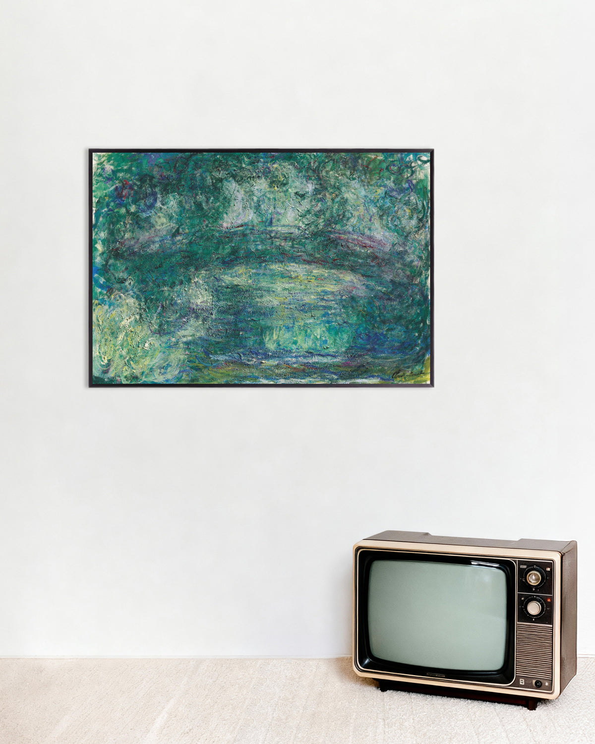 Poster Il ponte giapponese (1918–1924) di Claude Monet con cornice in metallo