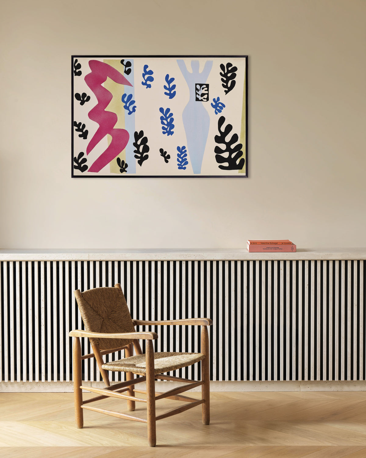 Poster di Il lanciatore di coltelli (Jazz, 1947) di Henri Matisse, con cornice in metallo