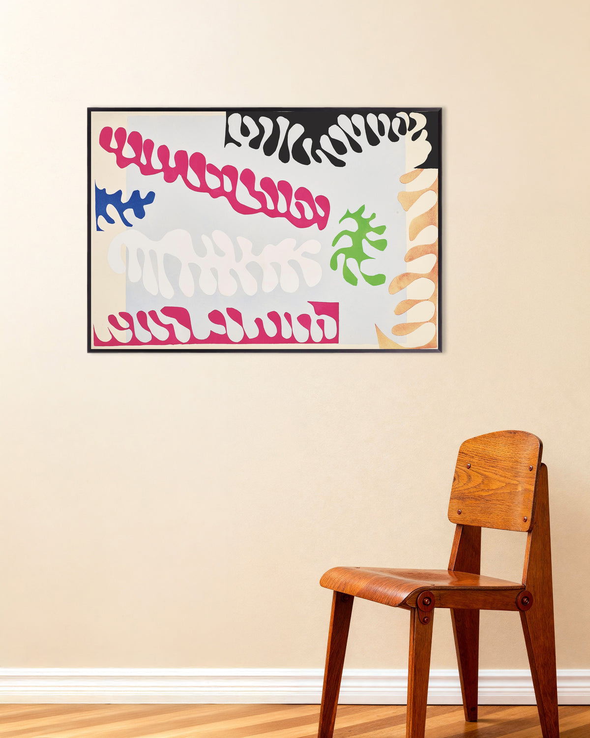 Poster La laguna in rosa e bianco (Jazz, 1947) di Henri Matisse, con cornice in metallo