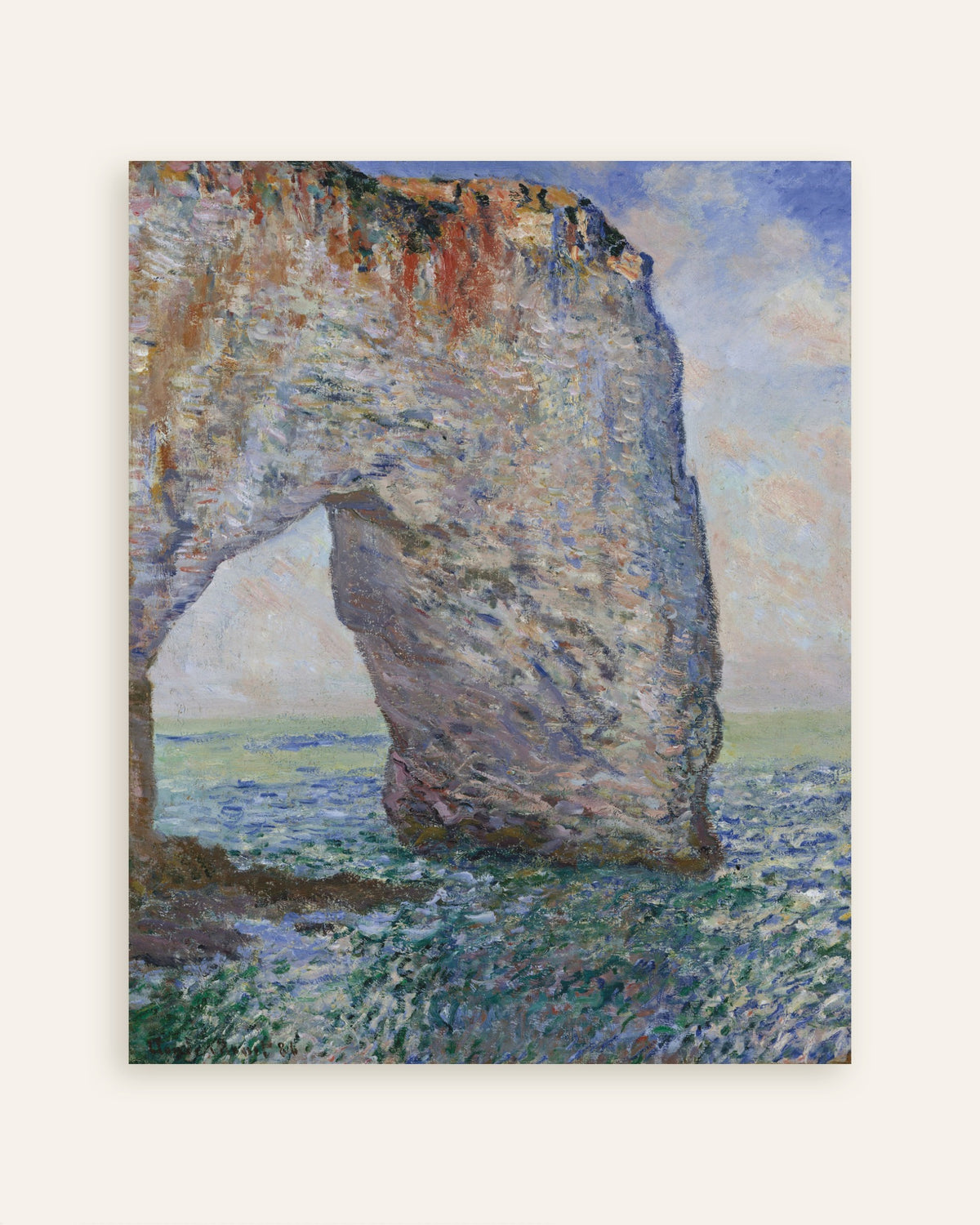 Poster La Manneporte vicino a Étretat (1886) di Claude Monet, miniatura
