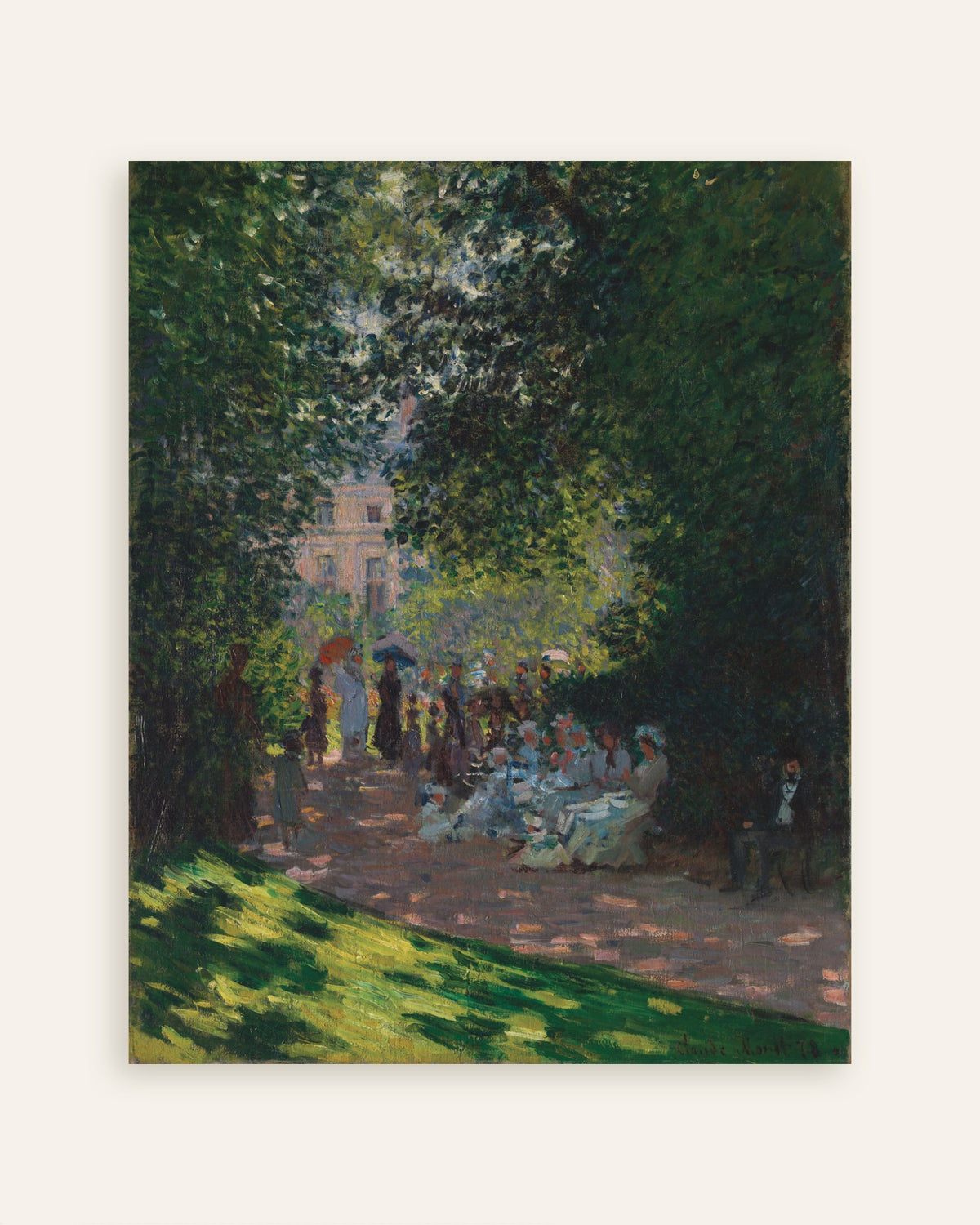 Poster Il Parc Monceau (1878) di Claude Monet, miniatura
