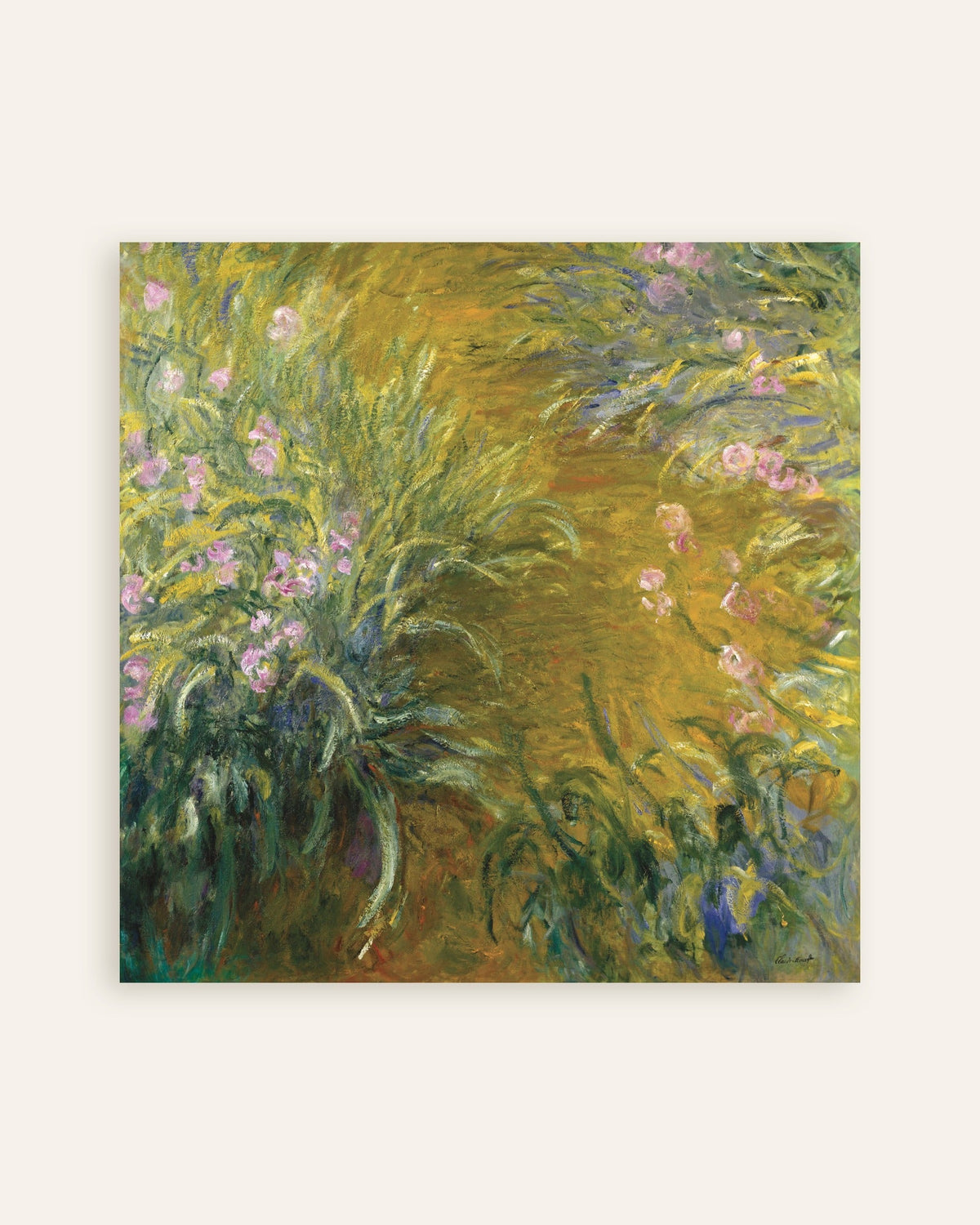 Poster Il sentiero tra gli iris (1914–1917) di Claude Monet, miniatura