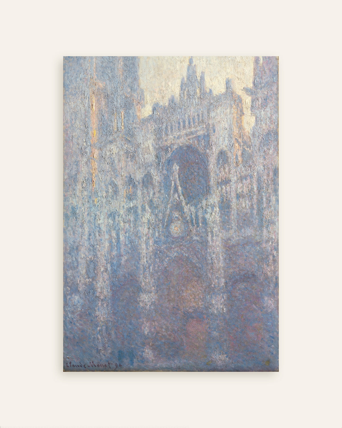 Poster Il portale della cattedrale di Rouen nella luce del mattino (1894) di Claude Monet, miniatura