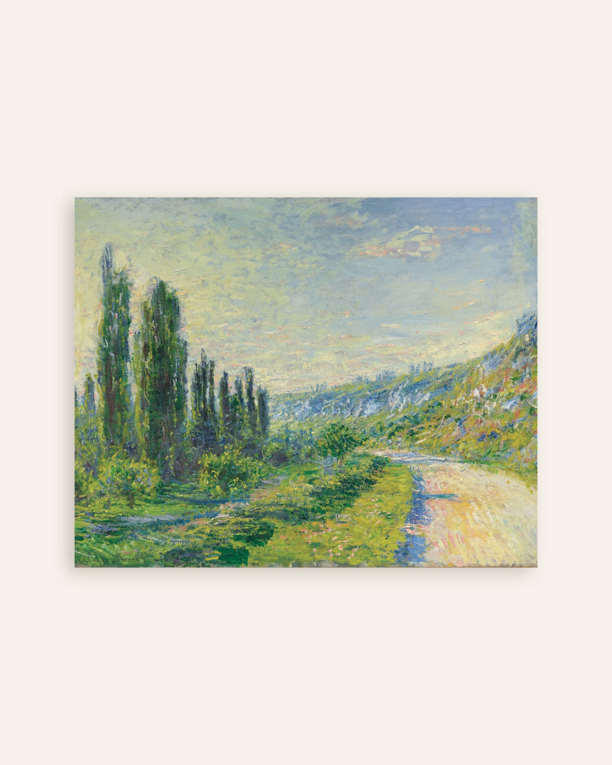Poster La strada di Vétheuil (circa 1880) di Claude Monet, miniatura