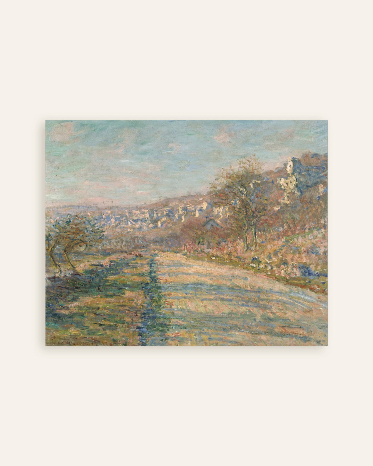 Poster La strada per La Roche-Guyon (1880) di Claude Monet, miniatura