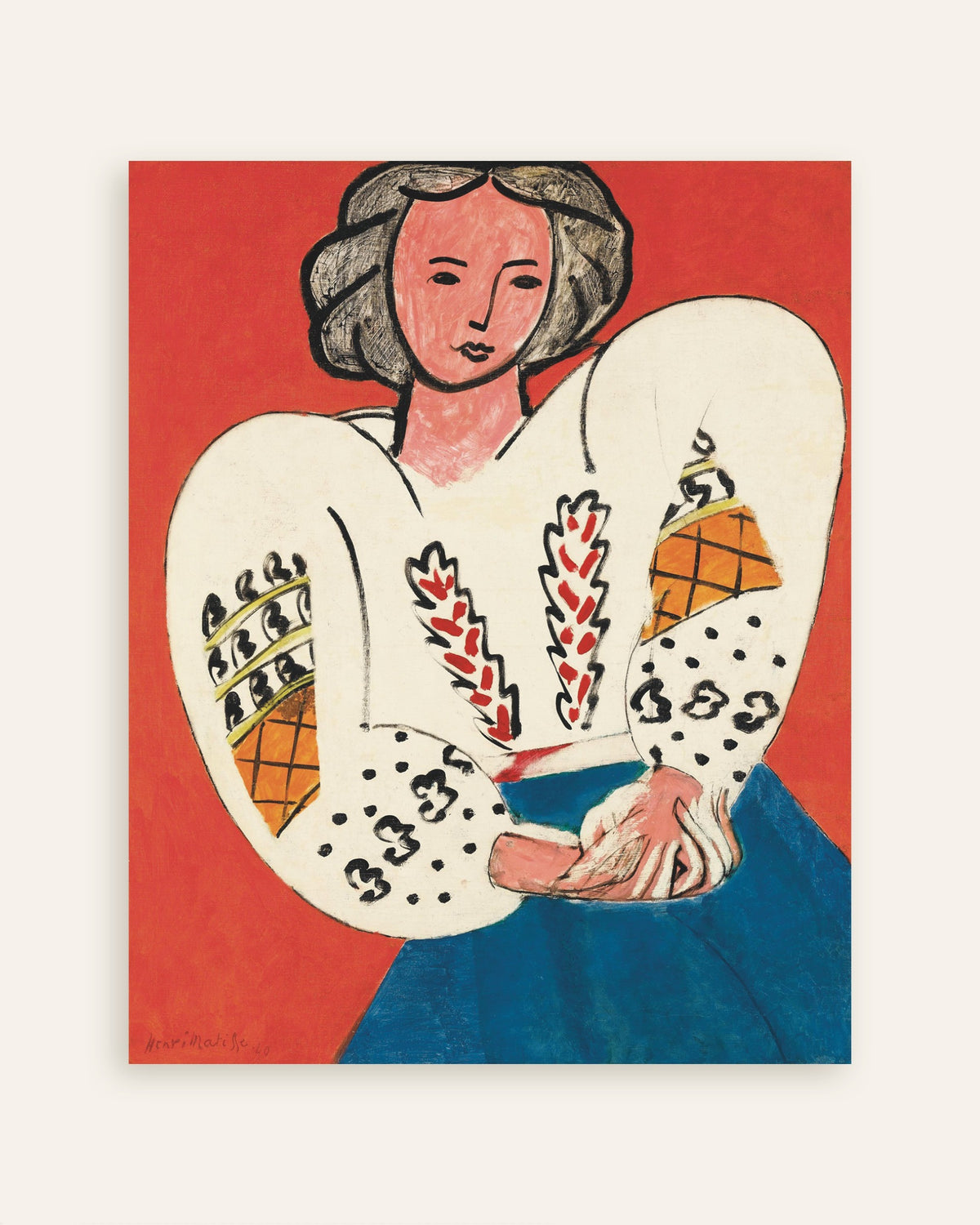 Poster di La camicetta rumena (1940) di Henri Matisse, miniatura